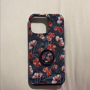 Red Protective Phone Case with Ring Holder for iPhone